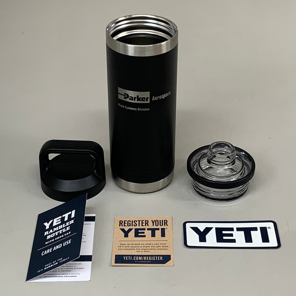 YETI Rambler Leak Proof, 18oz Black Tumbler w/ "Parker Aerospace"GS9501-1