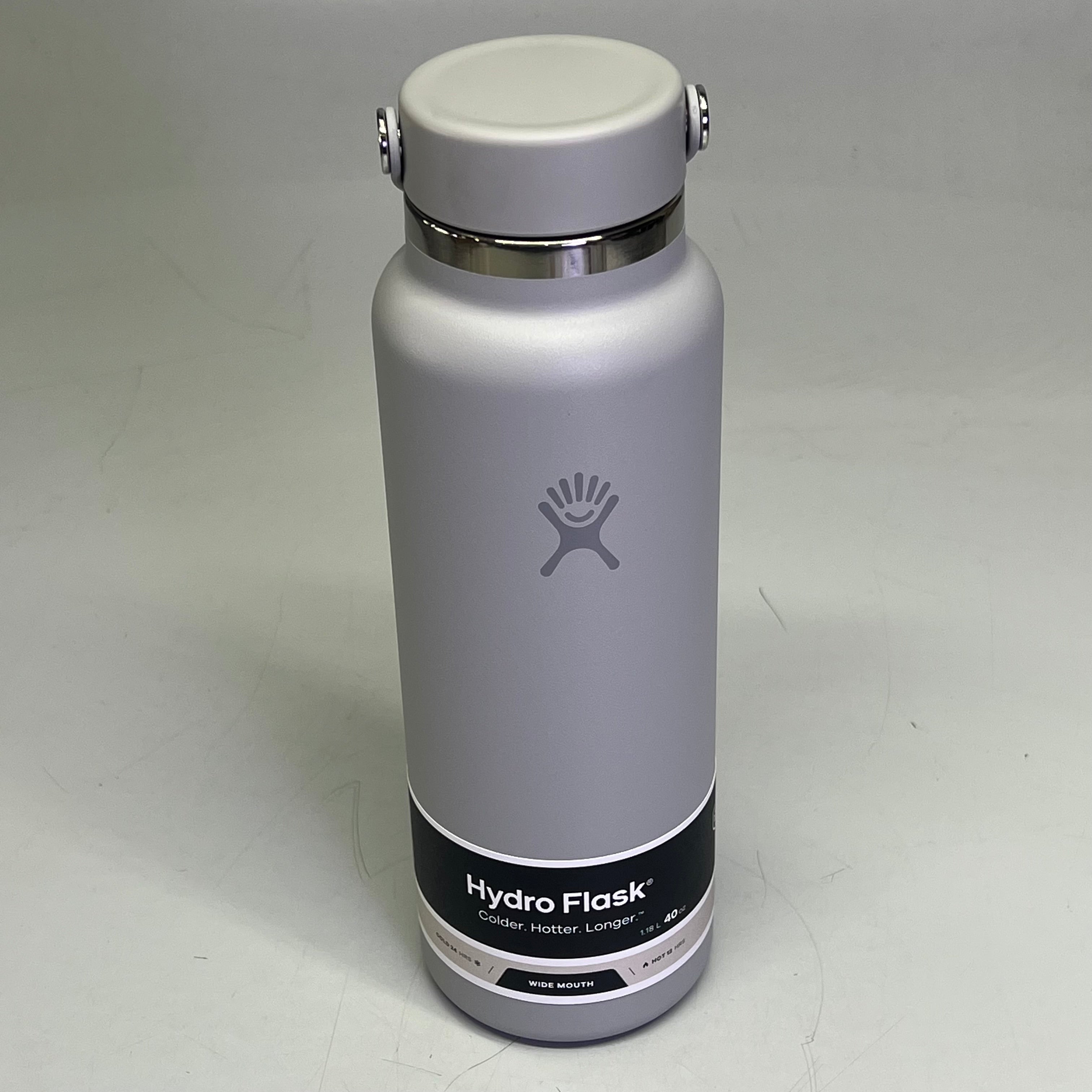 HYDROFLASK Stainless Steel Insulated Wide Mouth Water Bottle 40oz Birch