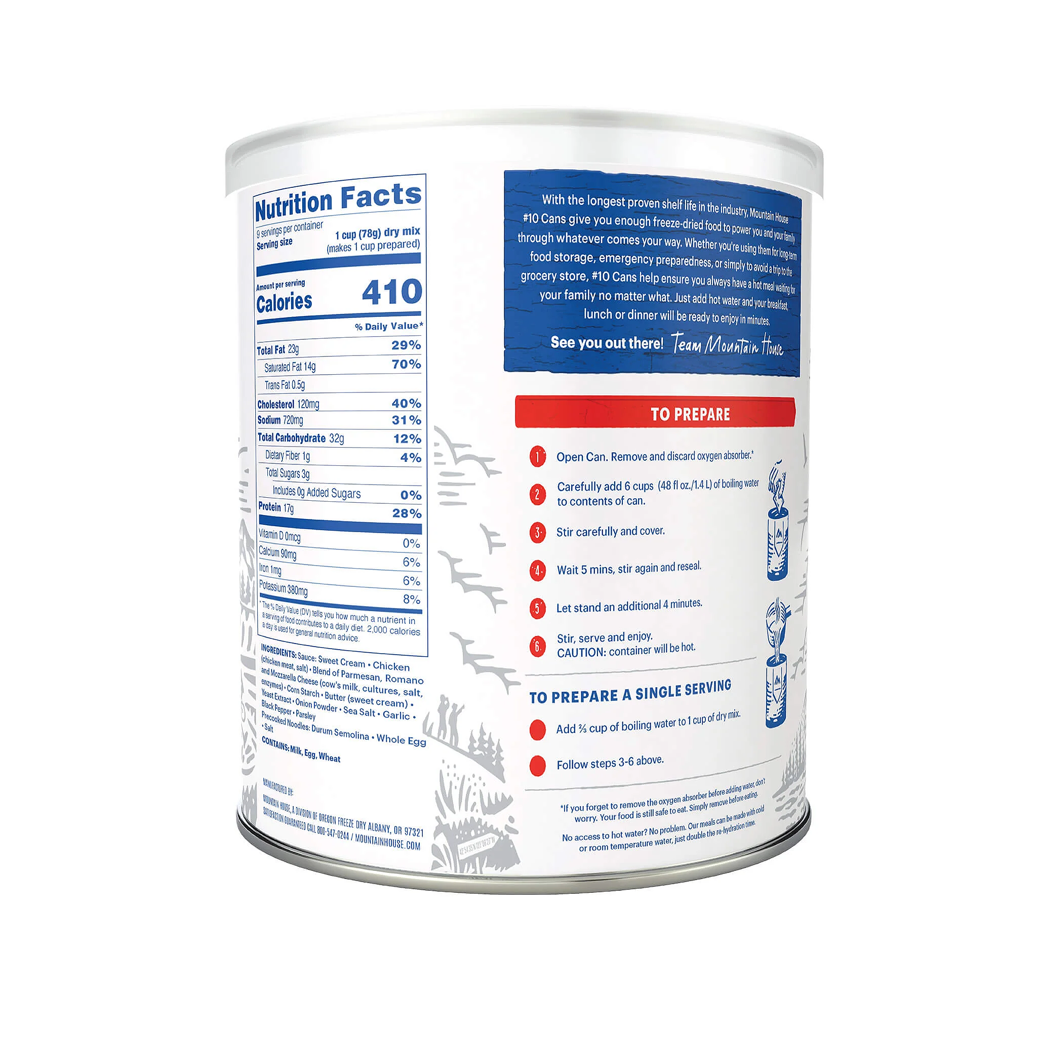 Mountain House Fettuccine Alfredo with Chicken #10 Can